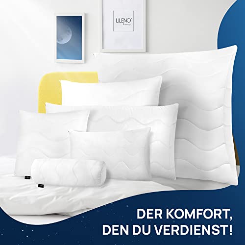 LILENO HOME Poduszka wypełniająca poduszkę 80 x 80 cm, zestaw 2 szt. – pikowana poduszka wewnętrzna 80 x 80 cm dla alergików – poduszka z mikrofibry jako poduszka na sofę, poduszka dekoracyjna i poduszka na kanapę można prać w temperaturze 40°C - obrazek 3