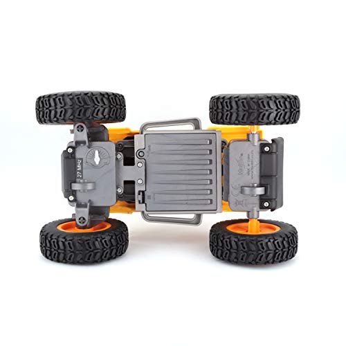 Maisto Tech R/C Off Road Go RTR: zdalnie sterowany samochód w wersji Monstertruck, od 5 lat, z pilotem zdalnego sterowania i bateriami, 21 cm, żółto-pomarańczowy (581762) - obrazek 5
