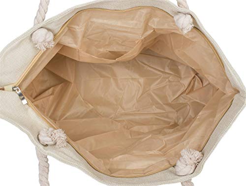 styleBREAKER Damska torba plażowa XXL z metalicznym nadrukiem zwierzęc - obrazek 2