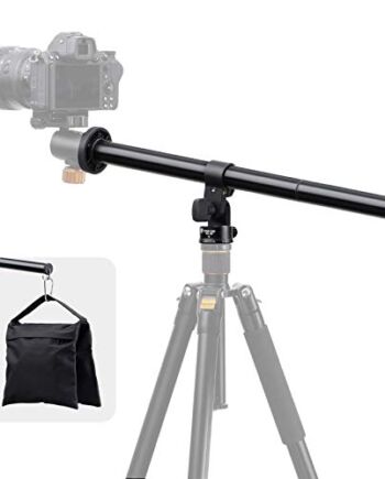 TARION Statyw fotograficzny z ramieniem wysięgnika, z poziomą środkową kolumna długości 48 cm, do zdjęć panoramicznych w zakresie 360°, z torbą na statyw (ramię wysięgnika aparatu plus)