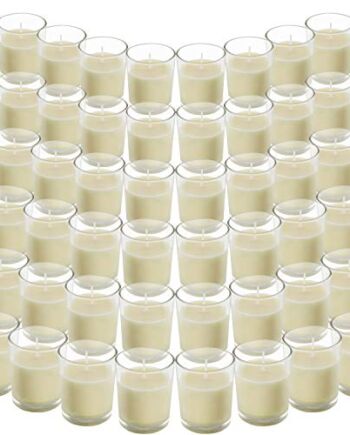 Belle Vous Bezzapachowe Świece w Przezroczystym Szkle (48 Sztuk) - 12