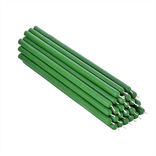 NKlaus 25 x zielony wosk pszczeli 21 cm soty świece stołowe rytualne ś