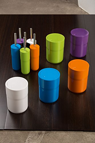 Spirella Organizer na kosmetyki "Cocco" z indywidualnie regulowanymi przegródkami, pudełko do przechowywania kosmetyków i biżuterii 15 x 9 cm z pokrywką zielony - obrazek 3