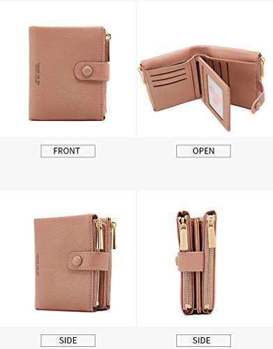 Damski portfel, skóra PU, mały portfel dla kobiet, czerwony - obrazek 4