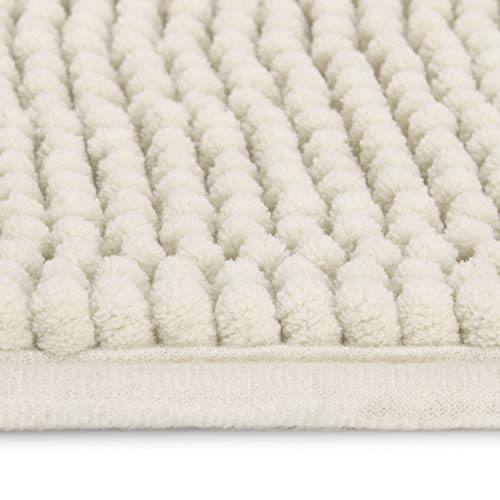 Beautissu BeauMare WR Chenille, antypoślizgowy, nadaje się do ogrzewania podłogowego – puszysty dywanik łazienkowy do prysznica, wanny i toalety, w kolorze naturalnym - obrazek 6