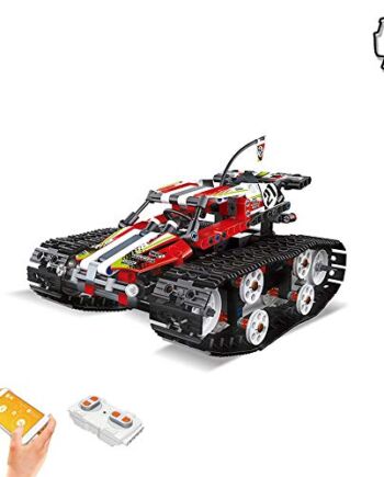 Himoto HSP RC zdalnie sterowany czołg Crawler z klocków z dodatkowym sterowaniem za pomocą smartfona za pomocą aplikacji, model z wbudowaną baterią, zestaw wtykowy, Jeep, DIY Auto