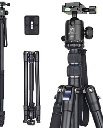 Statyw do aparatu fotograficznego, 209,8 cm, ARTCISE AF30, profesjonalny, ultra wysoki statyw podróżny ze stopu aluminium, z głowicą kulową CNC i kolumną środkową do kamery DSLR, maksymalne obciążenie 15 kg