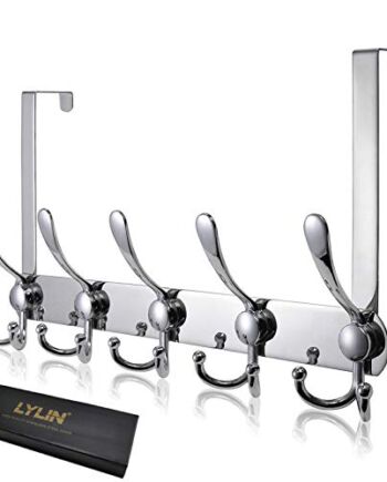 LYLIN Haczyk na drzwi ze stali nierdzewnej, wieszak na drzwi z 15 hacz