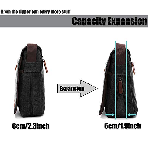 LOSMILE Płócienne torby na ramię, męska torba listonoszki, Torby na la - obrazek 5