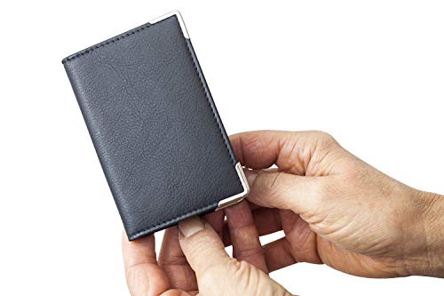 LEAS Portfel na dowód tożsamości, skóra naturalna, czarna kolekcja kar - obrazek 2