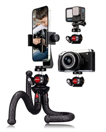 Lammcou Statyw do telefonu komórkowego, elastyczny statyw do smartfona