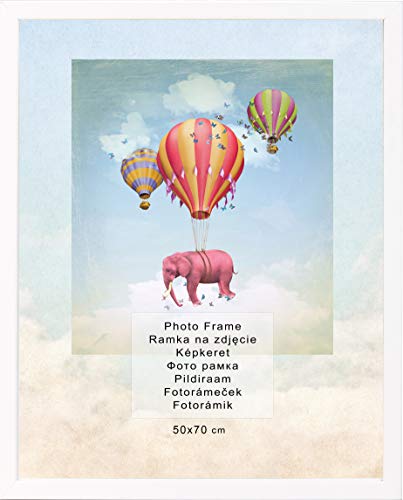 Postergaleria | Ramka na zdjęcia, drewniana, biała | 50x70 cm - obrazek 2