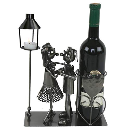 Stojak na Butelkę, Srebrny, 23 x 10 x 33 cm - obrazek 2