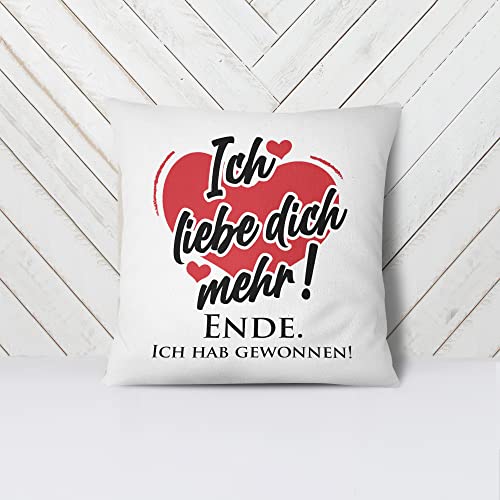 Poduszka z sentencją. Kocham Cię więcej. - Liebe - Schatz - Prezent dl - obrazek 4