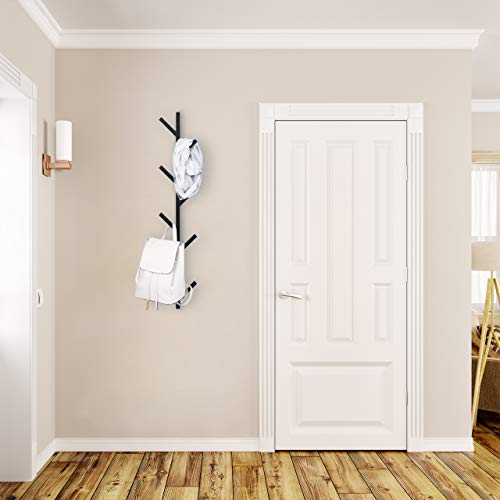 Relaxdays Garderoba ścienna z 8 haczykami, zajmuje mało miejsca, dekor - obrazek 7