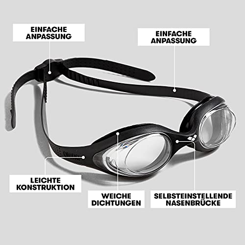 Arena Spider Okulary do Nurkowania, Niebieski/Przezroczysty, Uniwersal - obrazek 4