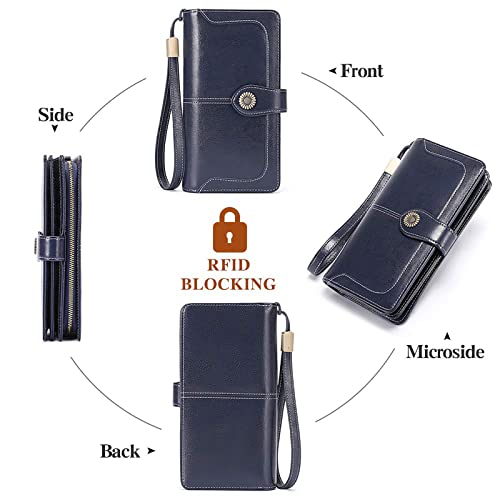 Portfel damski SENDEFN, portfel skórzany, duży, damski, z ochroną RFID - obrazek 4