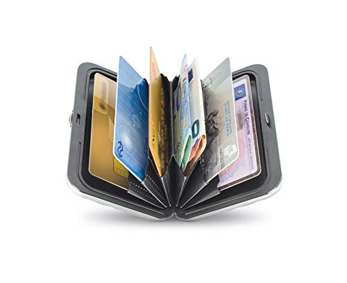 Ögon Smart Wallets - Aluminiowy portfel Quilted Button - Kobiety - Etu - obrazek 4