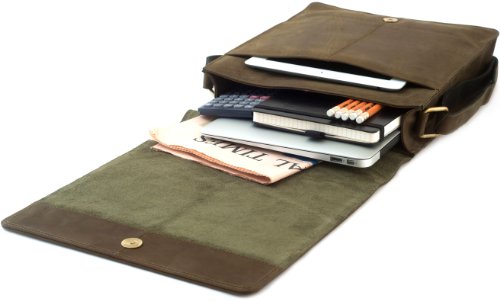 LEABAGS London skórzana torba na ramię I torba na laptopa do 13 cali I - obrazek 4