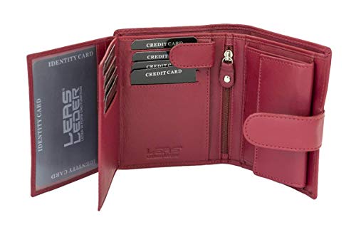 LEAS Damski portfel z zewnętrznym zamkiem i dużą kieszenią na monety o - obrazek 5