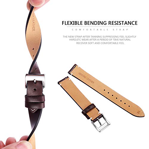 BINLUN Paski do Zegarków z Prawdziwej Skóry Quick Release Wymiana Skór - obrazek 5