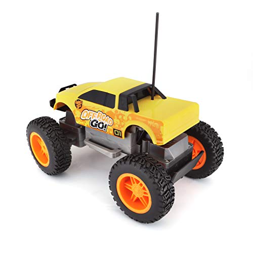 Maisto Tech R/C Off Road Go RTR: zdalnie sterowany samochód w wersji Monstertruck, od 5 lat, z pilotem zdalnego sterowania i bateriami, 21 cm, żółto-pomarańczowy (581762) - obrazek 10