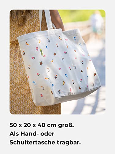 Sowel® torba plażowa, torba na ramię dla kobiet i mężczyzn, haftowana, - obrazek 3