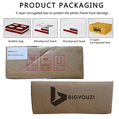 Zestaw 9 ramek na zdjęcia, z literami Home My Love, 4 rozmiary: 3 szt. - 8,8 x 12,8 cm, 2 szt. - 12,8 x 17,8 cm, 2 szt. - 19,8 x 24,8 cm, kreatywna dekoracja ścienna (Kolor: D) ) - obrazek 2