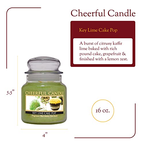 A Cheerful Giver - Key Lime Cake Pop - 473 ml świeczka zapachowa - wesoła świeca, 135 godzin czasu palenia, prezenty dla kobiet - obrazek 4