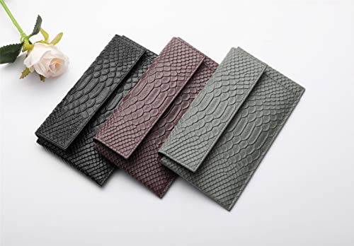 Ziilay torebka damska z pełnej skóry bydlęcej, torebka wieczorowa, torebka kopertowa, z etui na karty, burgundowy (fioletowy) - 88ZL01-PL - obrazek 2