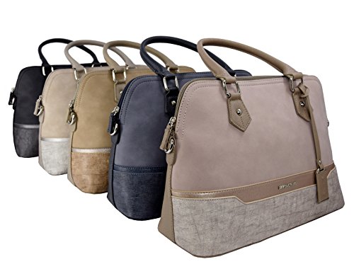 David Jones - Damska Bugatti Torebka - Bowling Torba Skórzana PU - Tot - obrazek 2