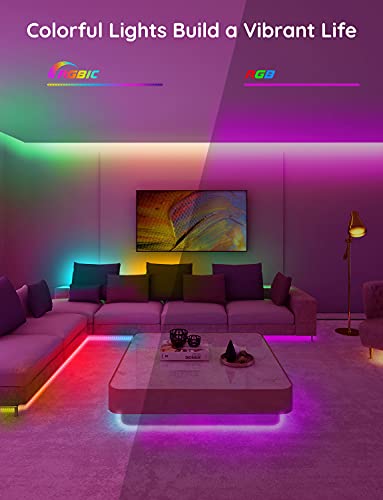 Govee taśma LED RGBIC, wodoodporna taśma LED 2m sterowana za pomocą aplikacji, synchronizacja podświetlenia telewizora LED z muzyką, obsługa USB, do telewizora, komputera, dekoracji, imprezy - obrazek 2