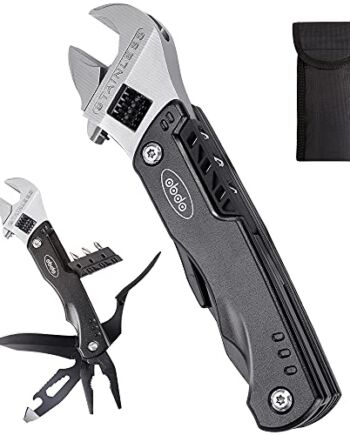 Regulowany klucz płaski, klucz widełkowy, wielofunkcyjny, prezent, dla mężczyzn, taty, 11 w 1, narzędzie awaryjne ze szczypcami, nożem, piłą, śrubokrętem