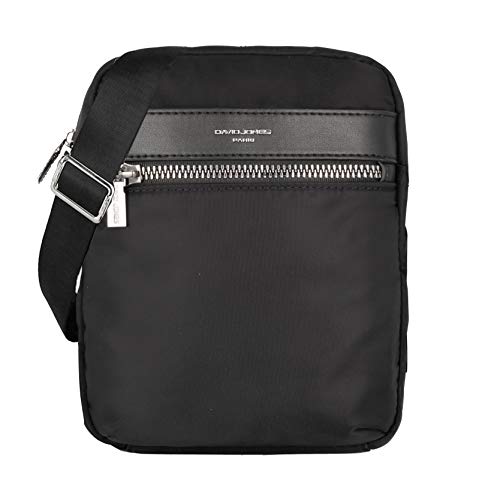 David jones - Męska Torba na Ramię Mała - Nylonowa Torba Listonoszka - Torby Crossbody Messenger Wiele Kieszeni - Mężczyzn Torebka Robocza Biznesowa Biurowa - Czarny
