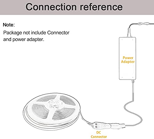 Taśma LED 24 V, szerokość 5 mm, ultra cienka taśma LED COB naturalna biel 4000 K 5 m 480 diod LED/m, łącznie 2400 diod LED, neonowe światło LED, listwa świetlna na imprezę, ladę, regał, do mieszkania - obrazek 3