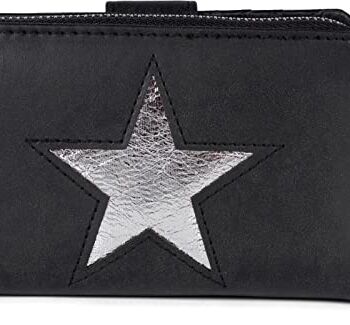 styleBREAKER Portfel z wycięciem w kształcie gwiazdy w stylu metaliczn