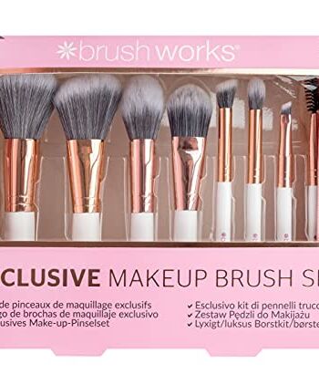 Brushworks Ekskluzywny zestaw pędzli do makijażu, różowy, jeden rozmia