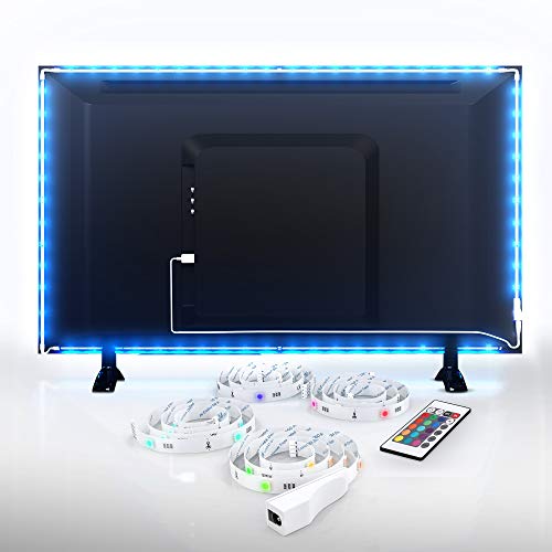 B.K.Licht - Taśma LED TV Strip RGB – listwa świetlna LED – 2 m taśma LED do podświetlenia tła ze zmianą kolorów 40-60 cali