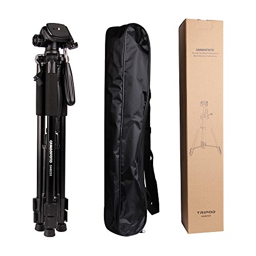 CAMBOFOTO Traveller aluminiowy statyw trójnożny 160 cm mały statyw z głowicą Pan do aparatu DSLR Canon Nikon Sony - obrazek 4