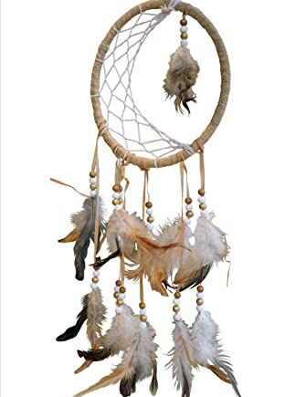 HEITMANN DECO - Łapacz snów półksiężyc - brązowy/beżowy - ok. 20 x 46