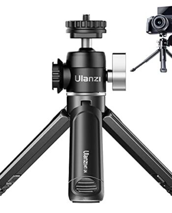 ULANZI U-Vlog lite Mini statyw do kamery z obrotową głowicą kulową 360°, mini statyw z 2 mocowaniami Cold Shoe Mount, statyw fotograficzny uchwyt do aparatu Canon Nikon Sony DLSR