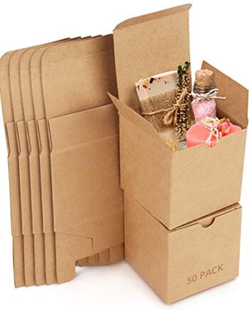 Belle Vous Brązowe Pudełka Prezentowe (50 Sztuk) - Wymiary Pudełka 7,5