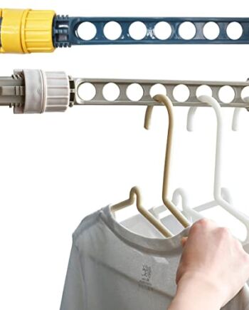 Chenkee wieszak na ubrania, 2 sztuki, drążek na ubrania do montażu na ścianie, garderoba na drzwi, 8 wieszaków na ubrania, do montażu na ścianie, do kuchni, łazienki i salonu