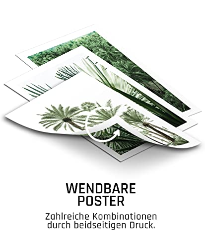 BLCKART Zestaw dwustronnych plakatów klasy premium, motywy natury, dekoracja do salonu, M (4 x A4, 2 x A5), bez ramki, Exotic Dream - obrazek 6