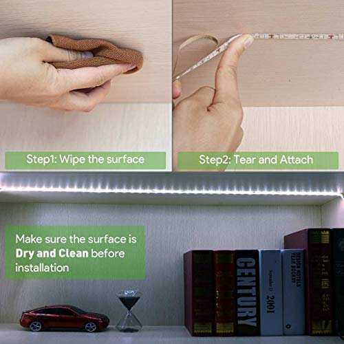 LE Taśma LED 12 V 5 m samoprzylepna, IP65, wodoodporna, 300 sztuk 2835 LED, 6000 kelwinów, 1200 lumenów, zimna biel, taśma LED, taśma typu "zrób to sam", elastyczna taśma do wnętrz, kuchni, itp - obrazek 7