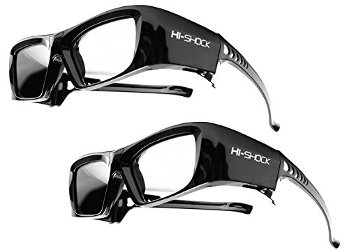 2 x Hi-Shock RF Pro Black Diamond, okulary 3D do projektorów Sony, JVC