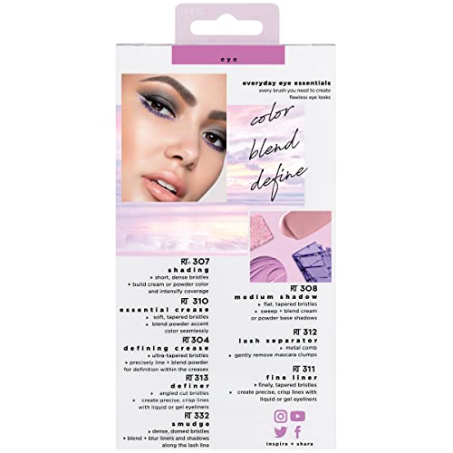 Real Techniques Everyday Eye Essentials Zestaw Pędzli do Makijażu, Fio - obrazek 4