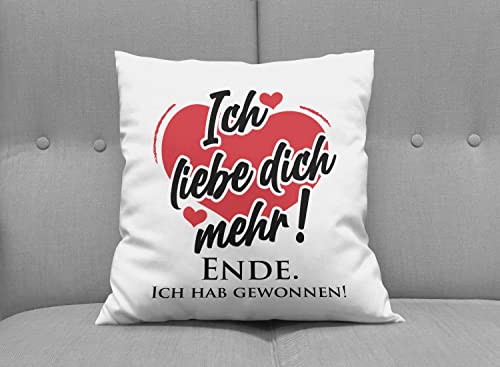 Poduszka z sentencją. Kocham Cię więcej. - Liebe - Schatz - Prezent dl - obrazek 7