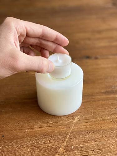 EDZARD Zestaw 2 świeczników na świeczki typu tealight, świece ciągłe C - obrazek 6