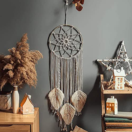 4 sztuki pierścieni łapacz snów, okrągłe gwiazdy, księżyc w kształcie - obrazek 4